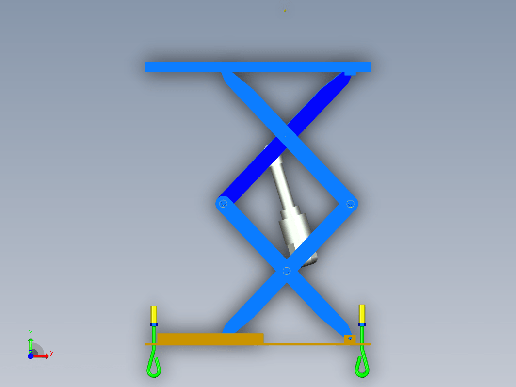 剪刀式汽车举升机三维ProE5.0+CAD+说明