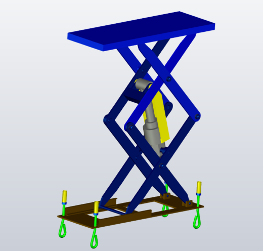 剪刀式汽车举升机三维ProE5.0+CAD+说明缩略图