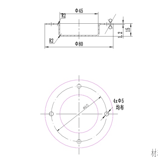 D 端盖冲压成形工艺与模具设计【冲压模具设计】+CAD+说明书缩略图
