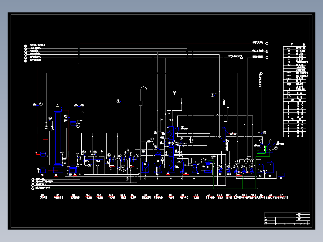 合成氨精炼工段工艺设计+CAD+说明书