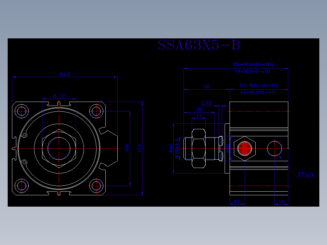 SDA气缸 83-SSA-63-BZW