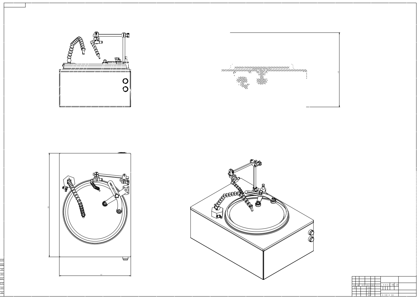 机械式金相试样抛光机3D+CAD