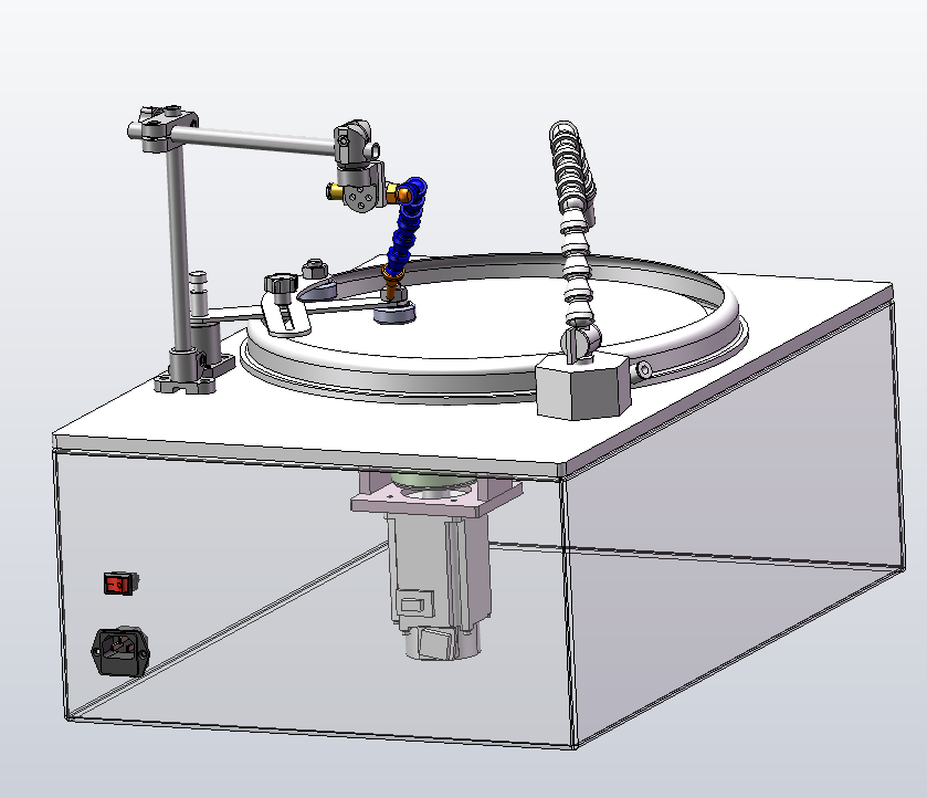 机械式金相试样抛光机3D+CAD