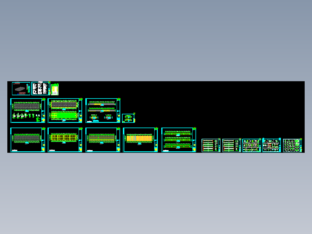 阿联酋170x35钢结构CAD