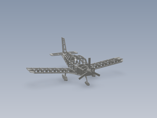 Zlin Z-242飞行比例模型激光雕刻图缩略图