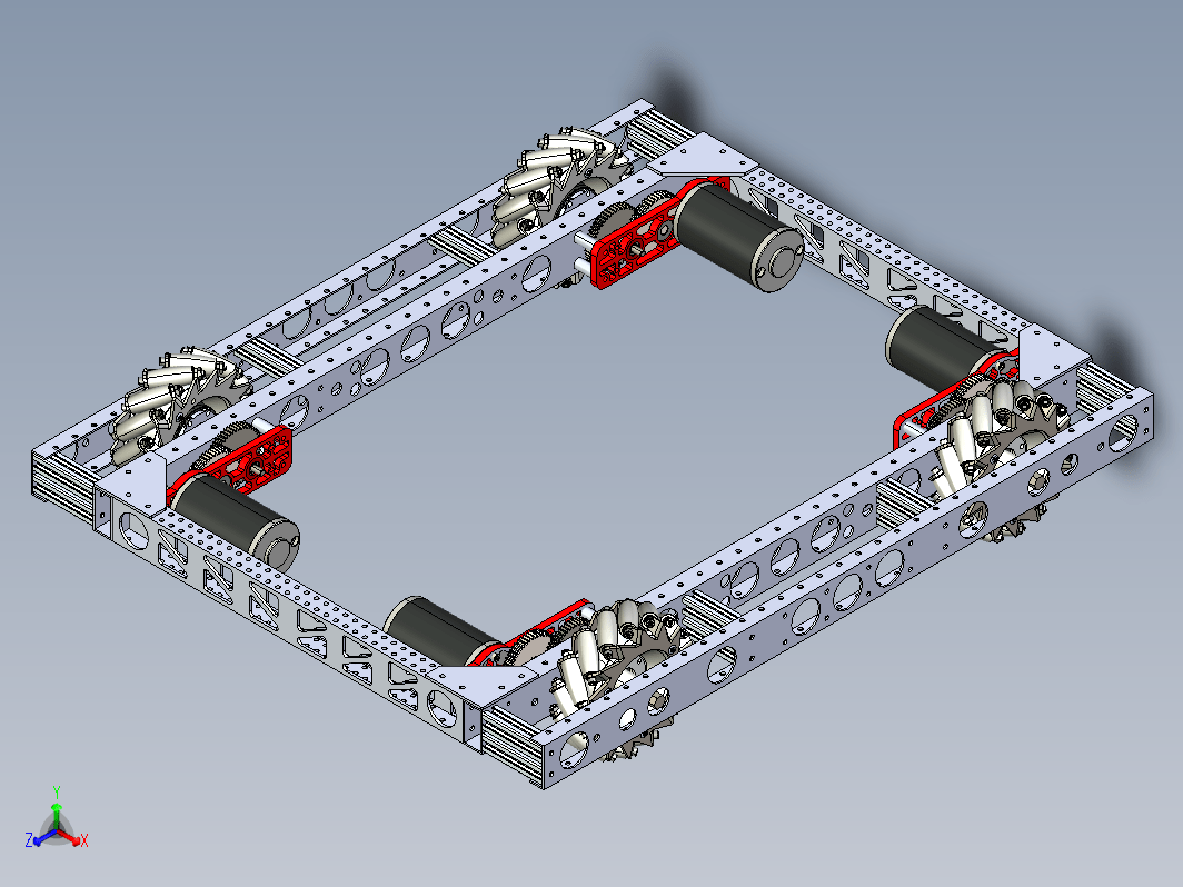 麦克纳姆轮车底盘 frc custom mecanum