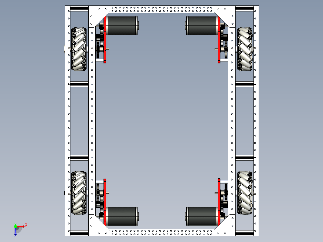 麦克纳姆轮车底盘 frc custom mecanum