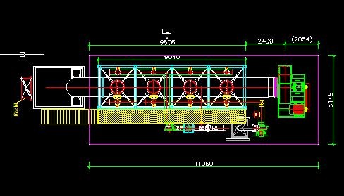 6万风量活性炭吸附+催化燃烧设备布置图