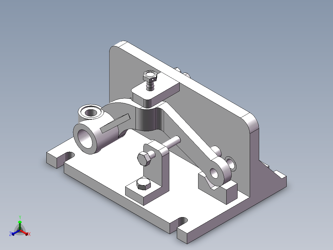 转向臂镗孔夹具三维SW2012带参+CAD+说明书