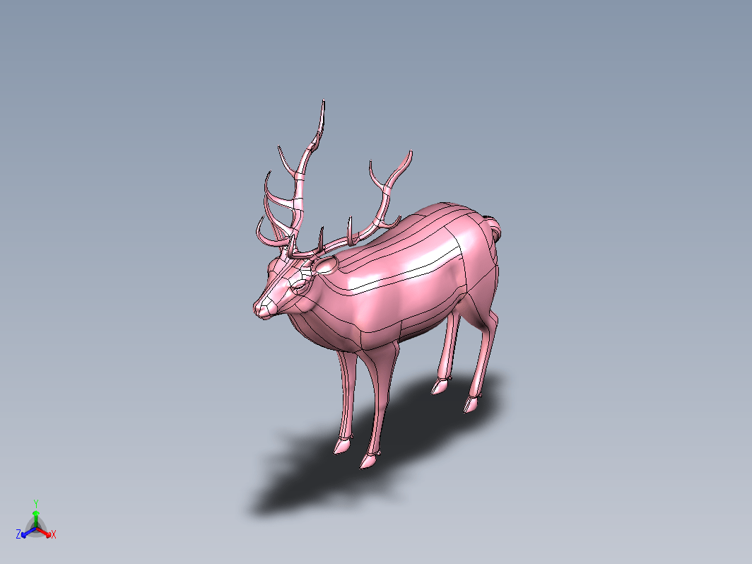 鹿 模型