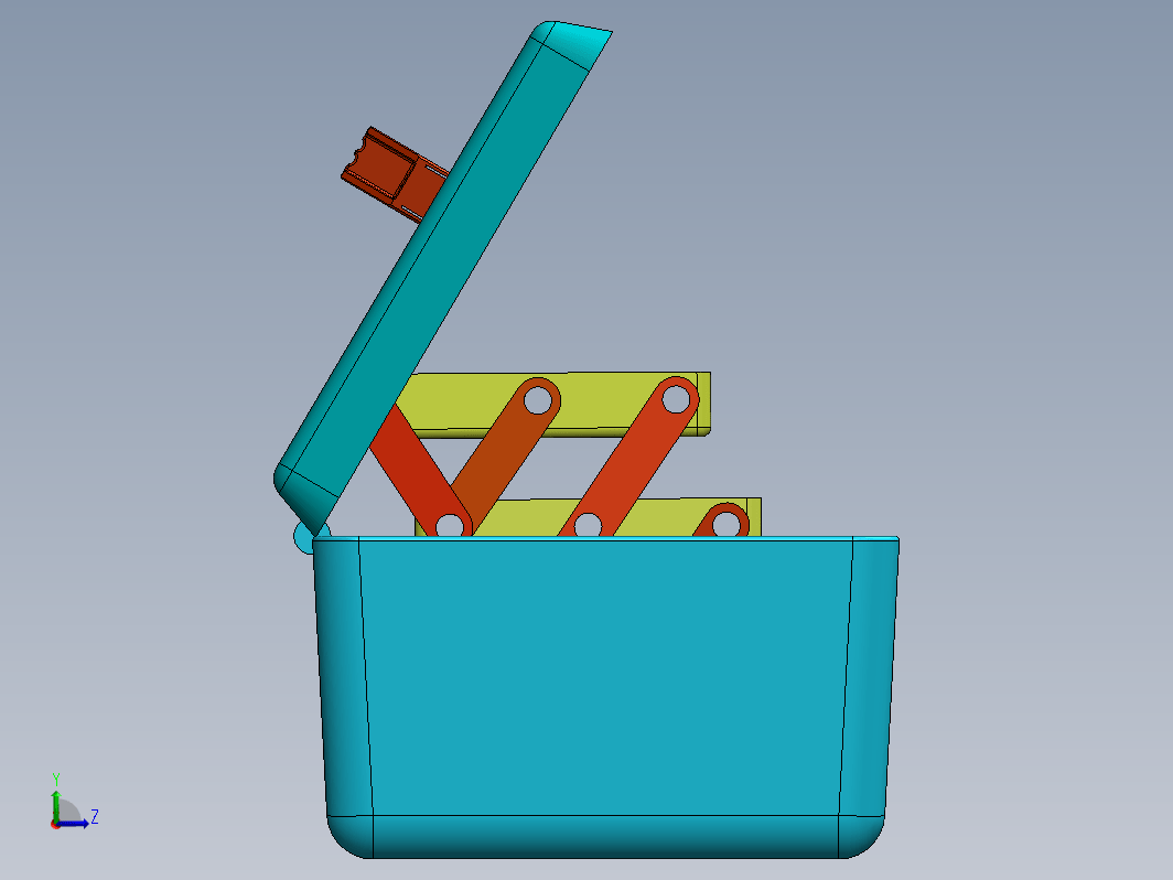 折叠三层工具箱