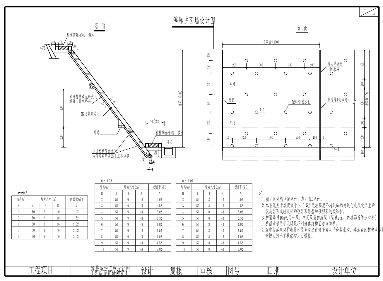 水土保持护坡及路基防护工程设计节点详图CAD