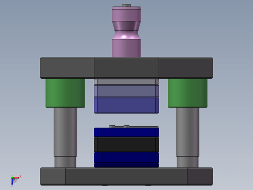Punching Die冲模3D数模图纸 Solidworks设计附STEP IGS缩略图