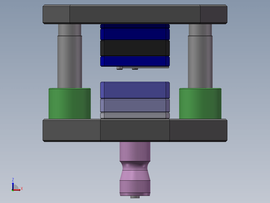 Punching Die冲模3D数模图纸 Solidworks设计附STEP IGS