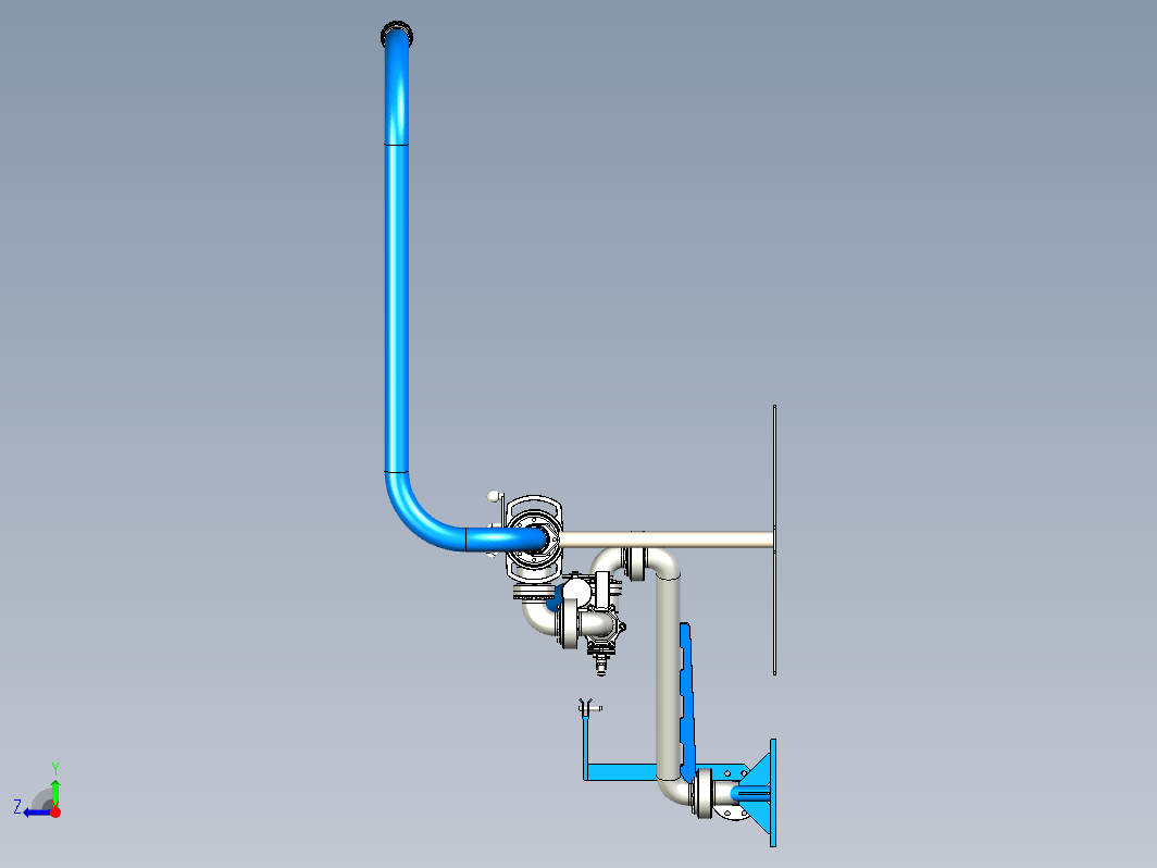 软管结构3D图纸podporka