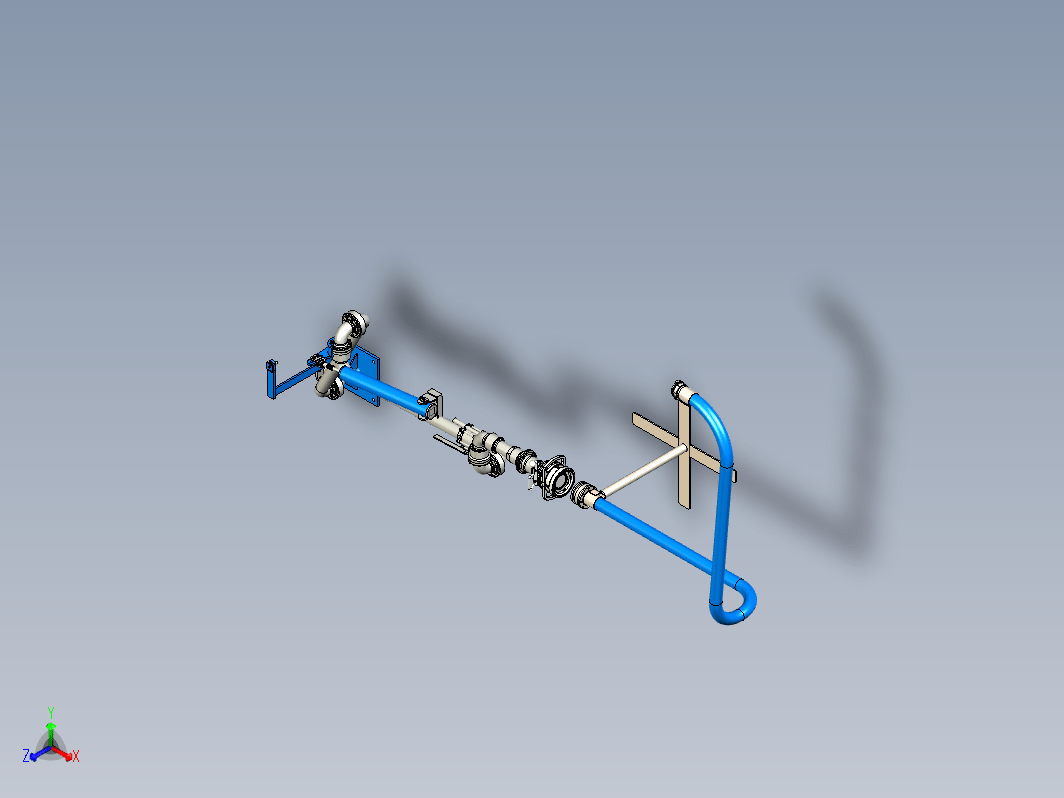 软管结构3D图纸podporka