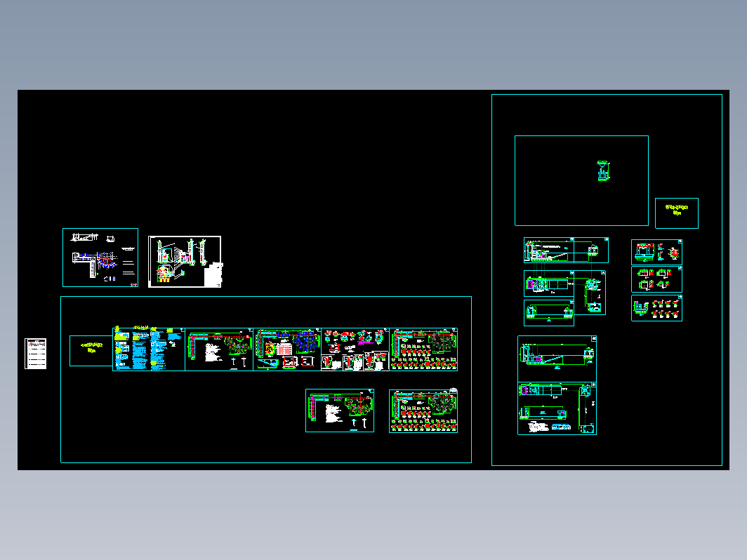 HZS180型搅拌站和筛分机设备基础图CAD图纸