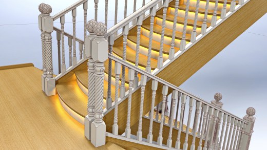 Stairs Azovo二层别墅楼梯缩略图