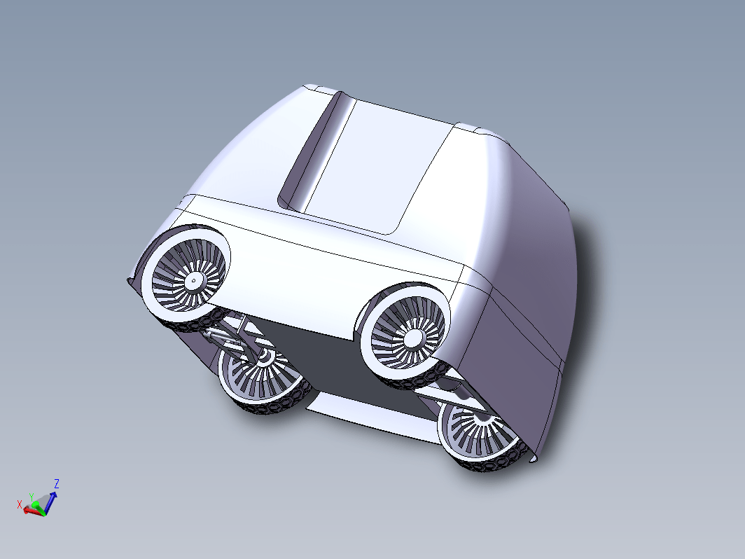 快递无人送货快递车三维SW2022带参+CAD+说明书