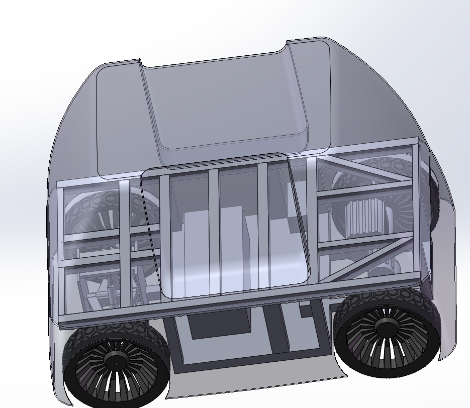 快递无人送货快递车三维SW2022带参+CAD+说明书