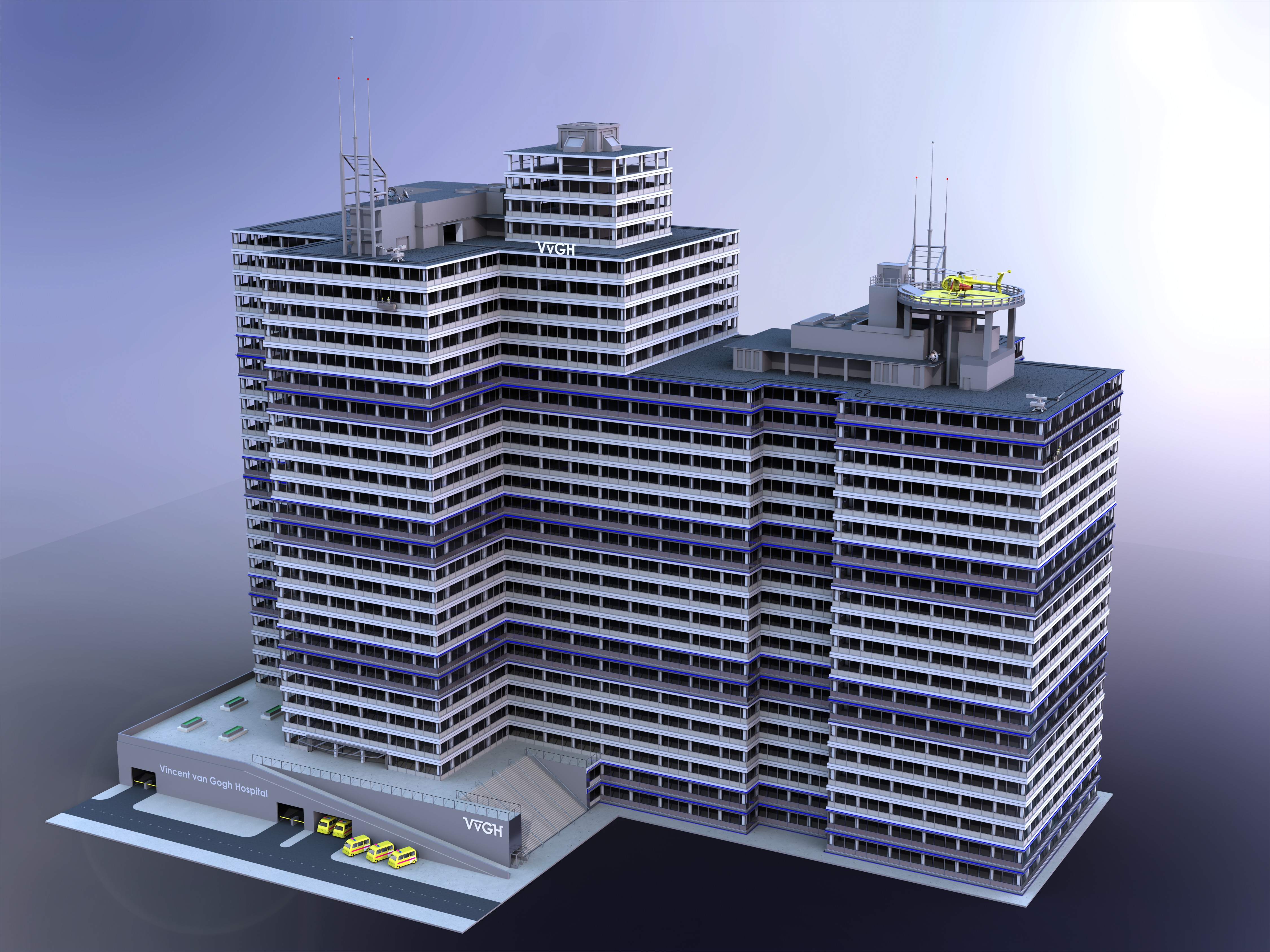 Vincent van Gogh医院大厦模型