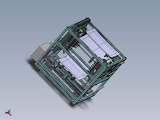 汽车玻璃延时料架设备3D数模+BOM+设计说明书缩略图