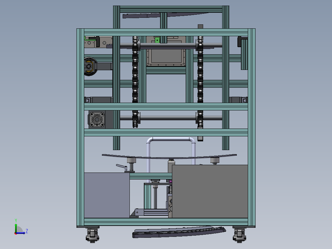 汽车玻璃延时料架设备3D数模+BOM+设计说明书