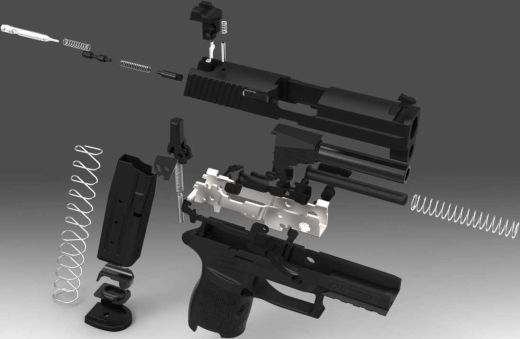 【1159】SIG P250手枪UG设计缩略图