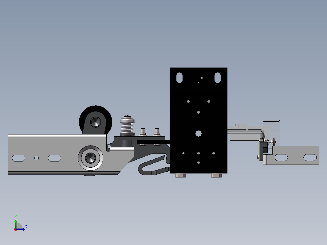 电梯厅门161门锁3D