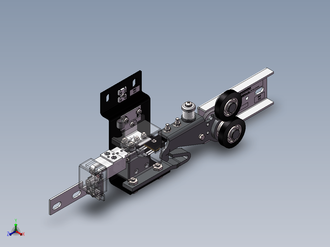 电梯厅门161门锁3D