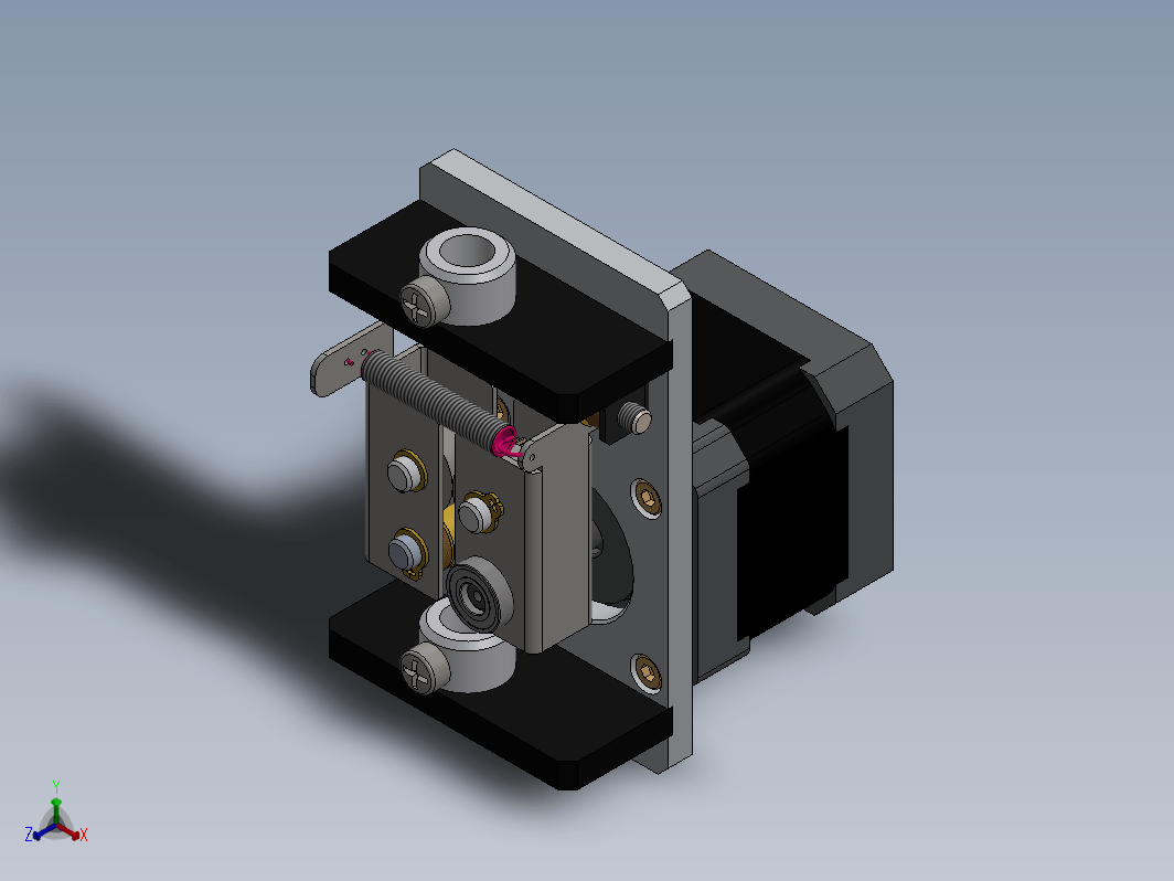 进给机构3D