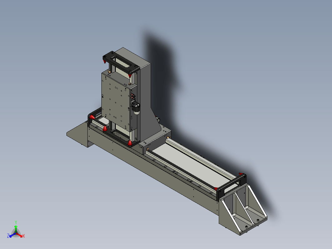 500x100 mm 的光学装置的线性 YZ 运动机构