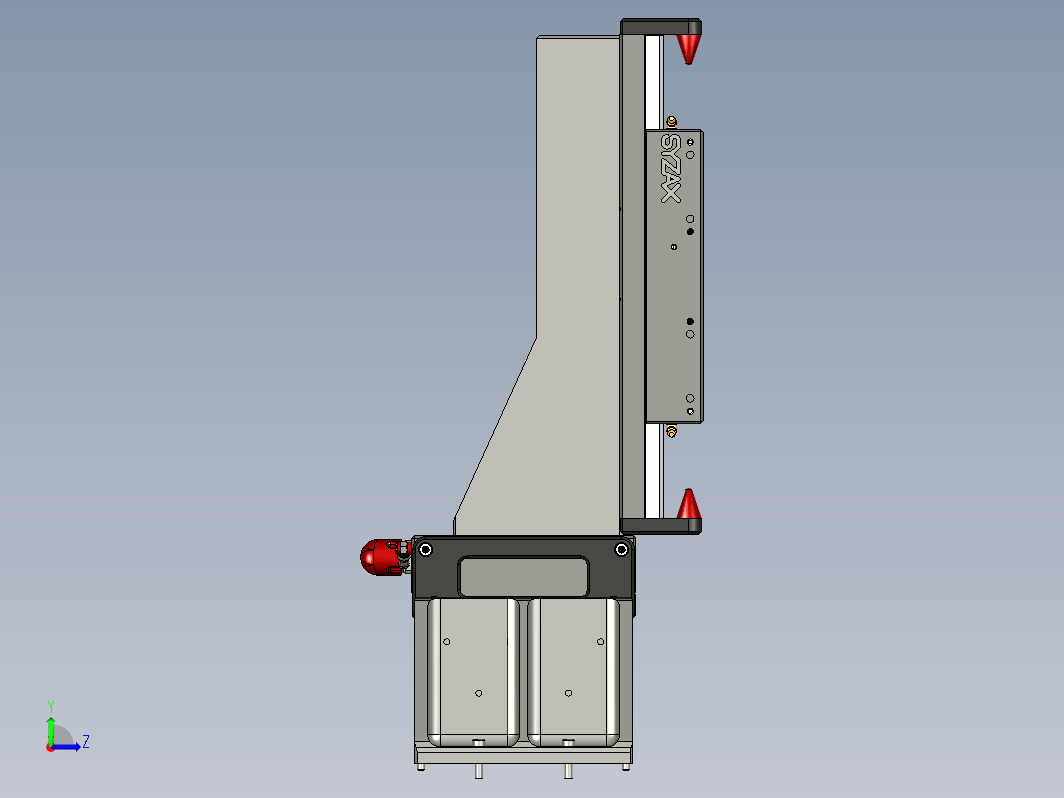 500x100 mm 的光学装置的线性 YZ 运动机构