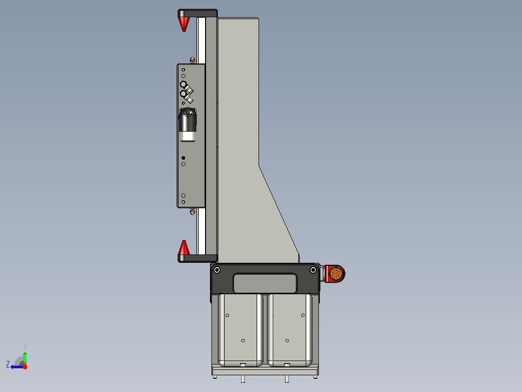 500x100 mm 的光学装置的线性 YZ 运动机构