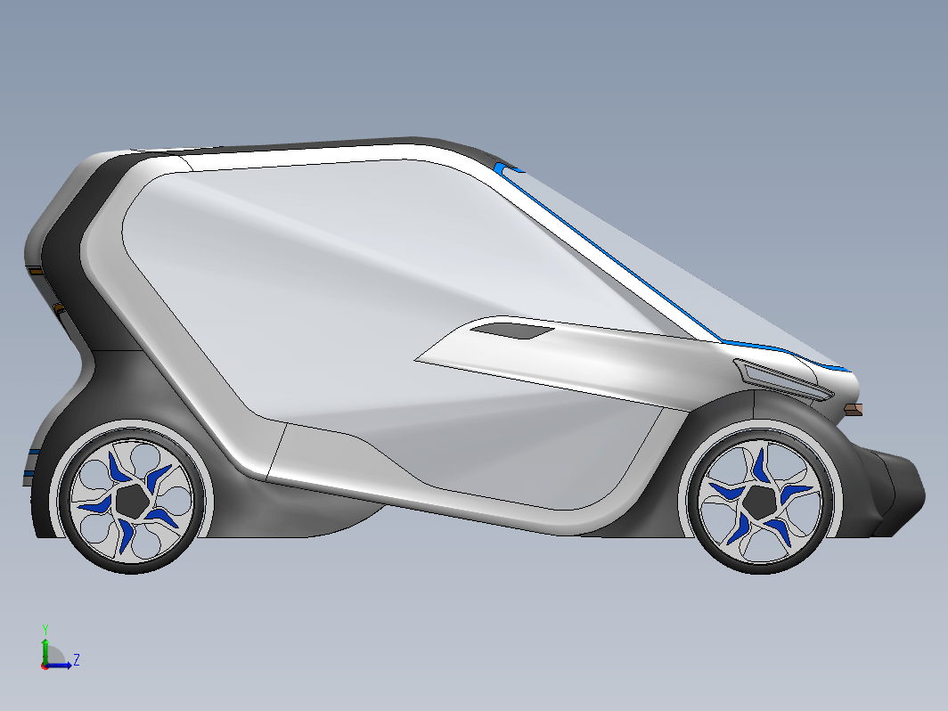 市内小型双位小轿车外壳造型