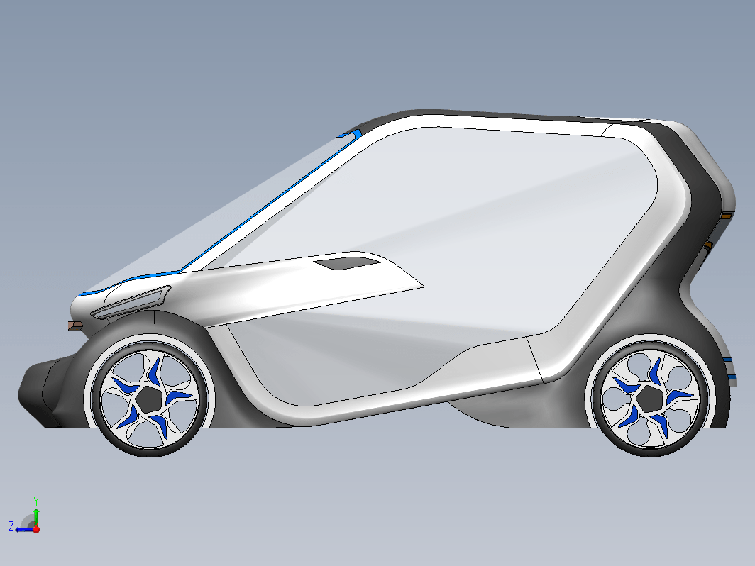 市内小型双位小轿车外壳造型