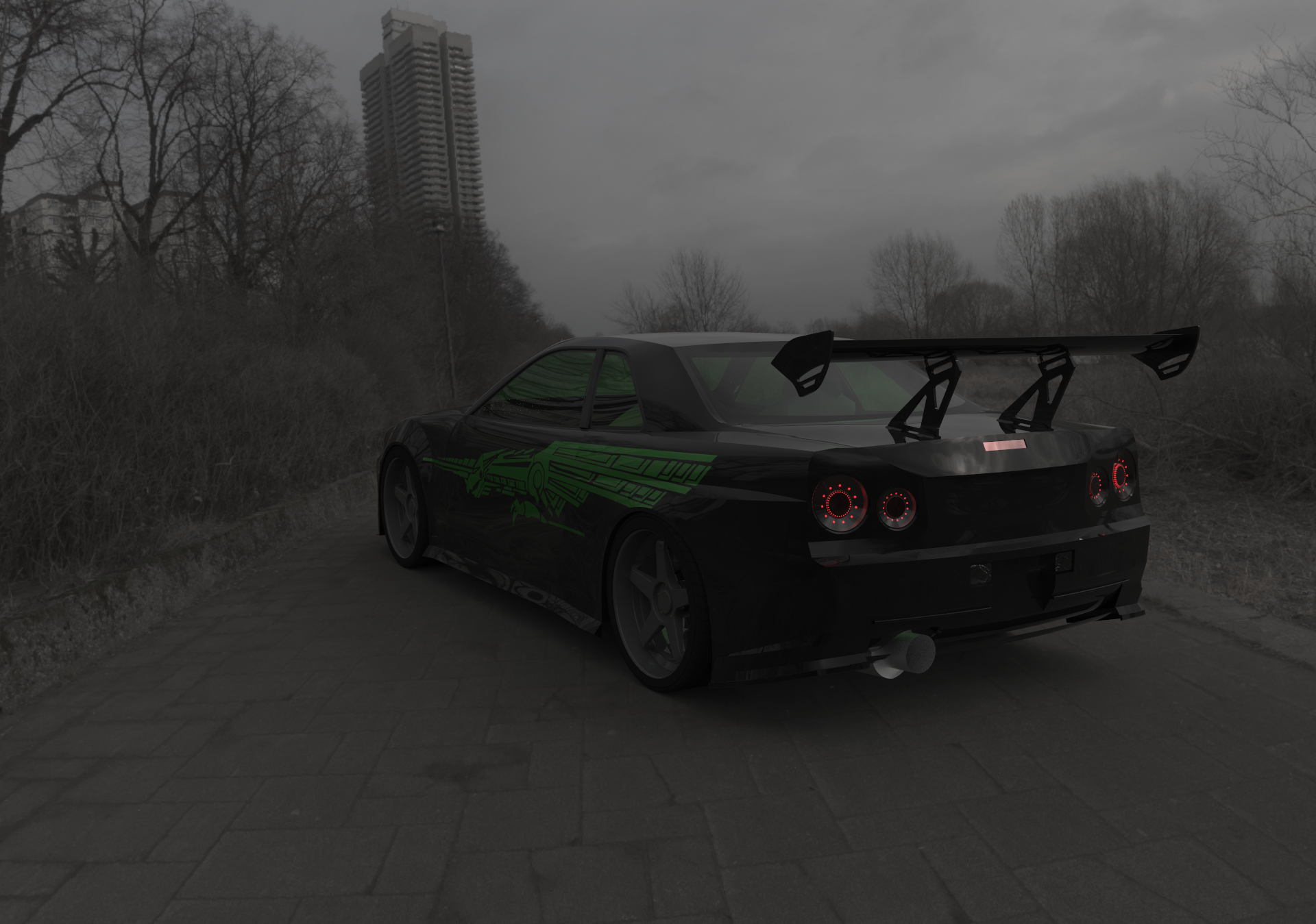 Nissan Skyline GT-R跑车外壳