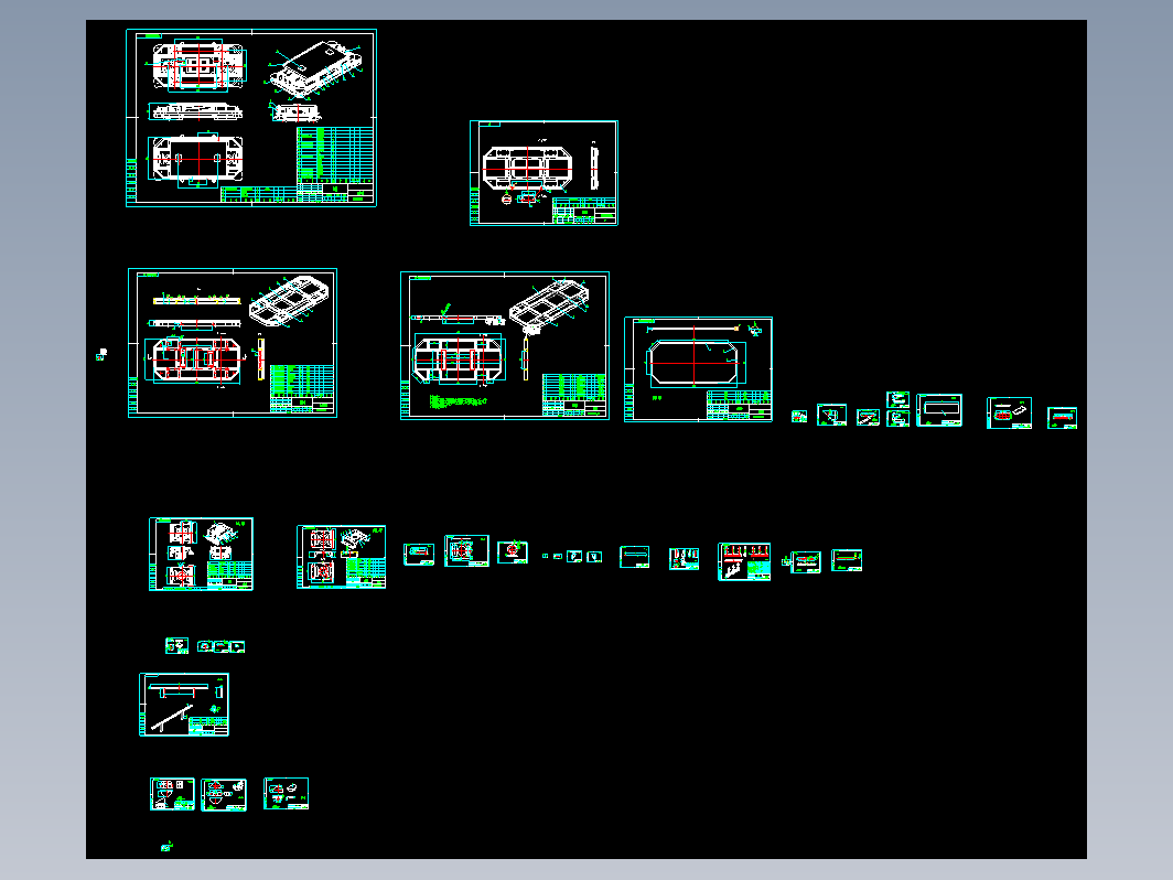 2吨AGV小车工程图（结构件）CAD图纸