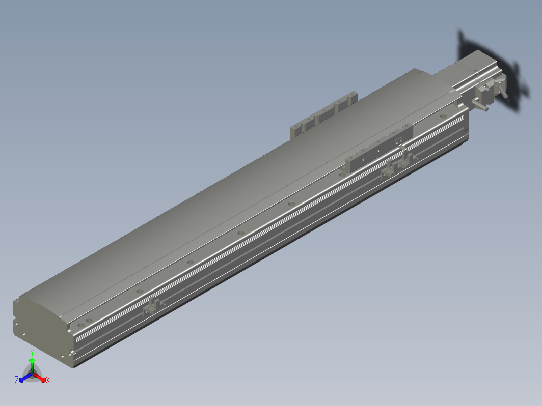 2019 新款120mm宽度双导轨单轴精密直线模组模型.120BS.L500.400W.3D