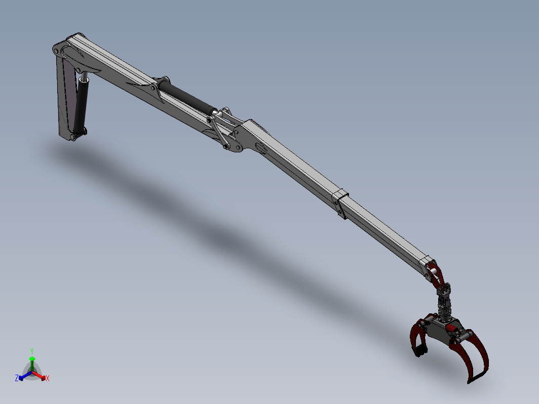 折叠伸缩臂抓机三维SW2018带参