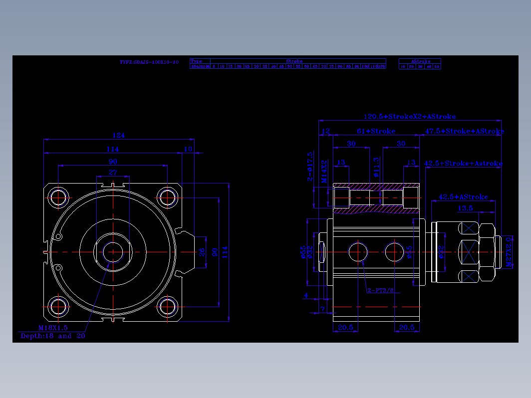 SDA气缸 83-SDAJ-100-SN