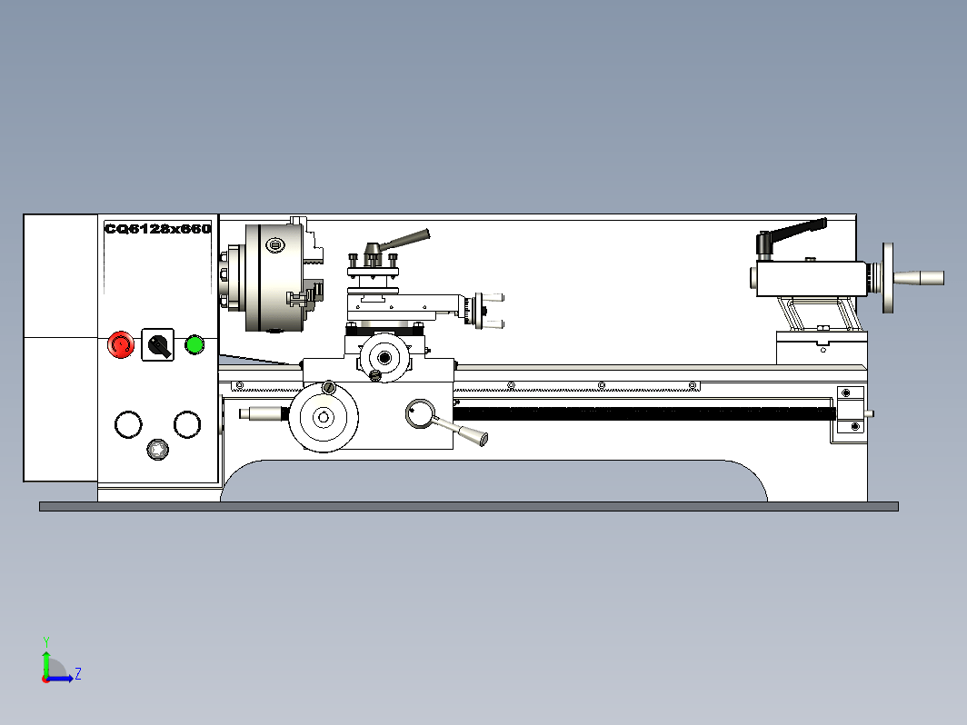 Lathe CQ6128小型皮带台式车床