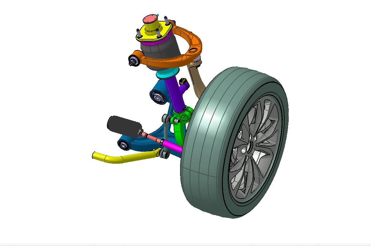 空气弹簧双叉臂独立悬架三维CatiaV5R20 