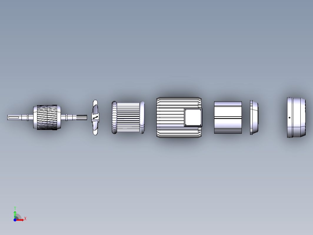 交流电动机爆炸图 AC Electric Motor