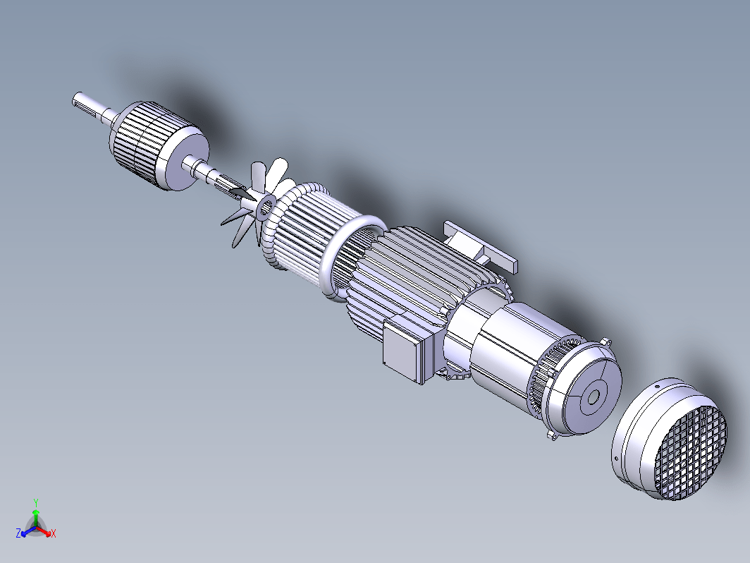 交流电动机爆炸图 AC Electric Motor