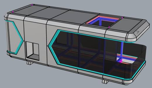 8.5米民宿太空舱3D模型缩略图