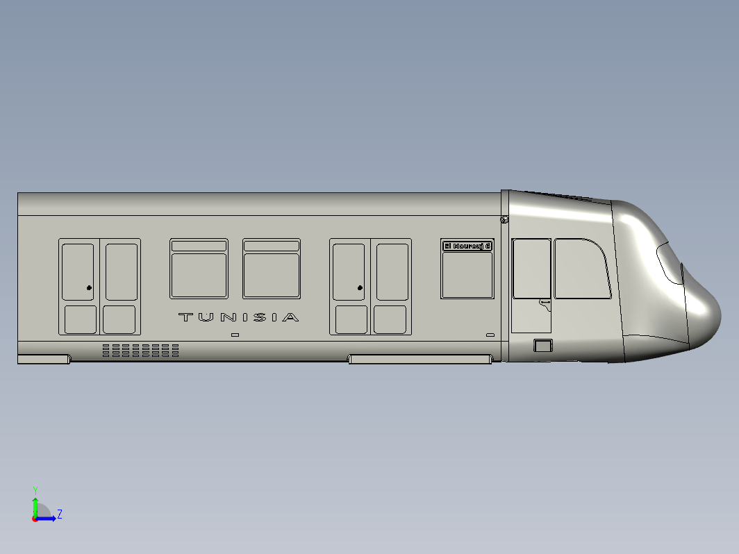 TUNISIAN tramway电车头模型