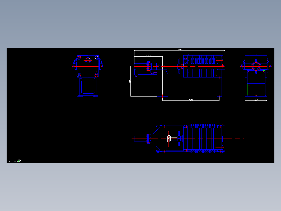 XYJ630机械保压压滤机外形图