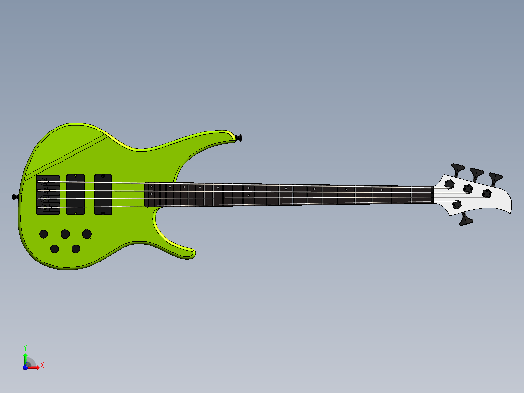 低音吉他简易模型 ACTIVE BASS GUITAR