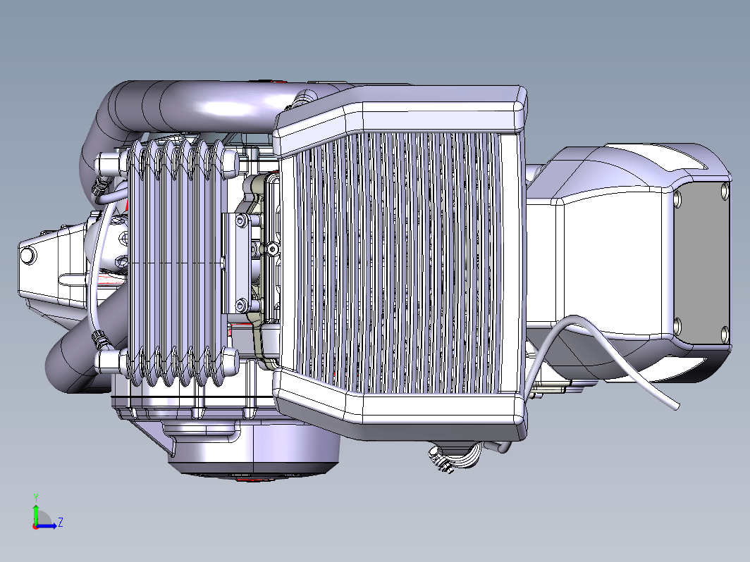 599摩托车发动机CATIA V5 R21模型